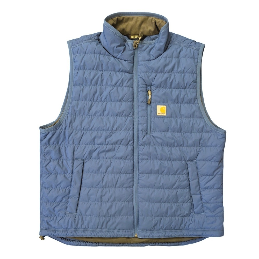 Carhartt Men's Vest Rain Defender Relaxed Fit Puffer Vest Mens XL Blue 102286